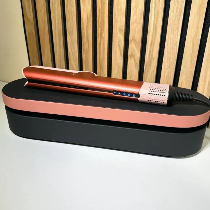 Стайлер-випрямляч для волосся з кейсом Airstrait HT-01 Strawberry Bronze/Blush Pink