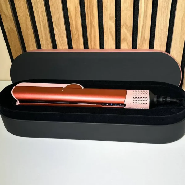 Стайлер-випрямляч для волосся з кейсом Airstrait HT-01 Strawberry Bronze/Blush Pink