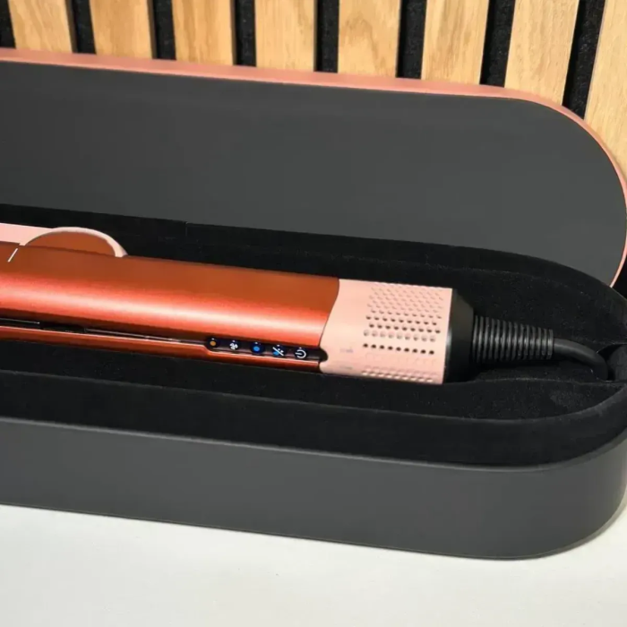 Стайлер-випрямляч для волосся з кейсом Airstrait HT-01 Strawberry Bronze/Blush Pink
