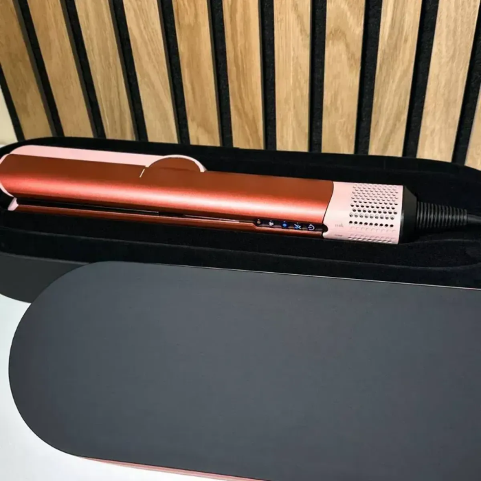 Стайлер-випрямляч для волосся з кейсом Airstrait HT-01 Strawberry Bronze/Blush Pink