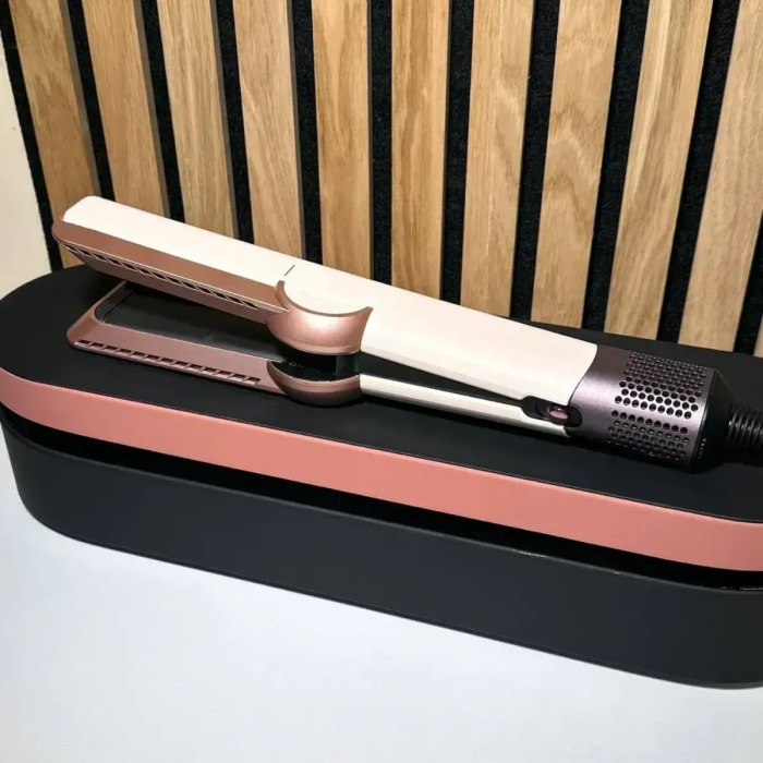 Стайлер-випрямляч для волосся з кейсом Airstrait HT-01 Ceramic Pink/Rose Gold