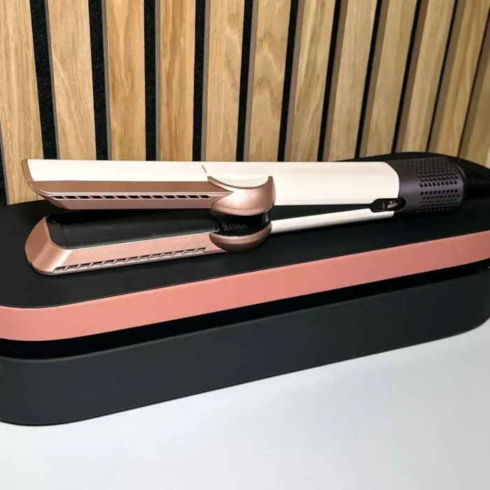 Стайлер-випрямляч для волосся з кейсом Airstrait HT-01 Ceramic Pink/Rose Gold
