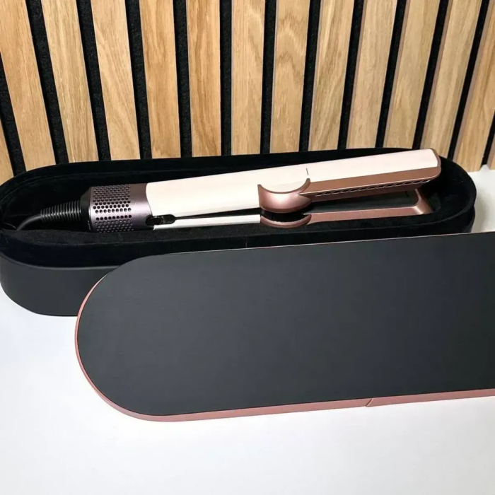 Стайлер-випрямляч для волосся з кейсом Airstrait HT-01 Ceramic Pink/Rose Gold