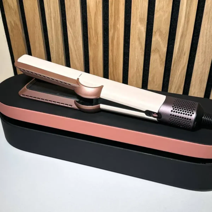 Стайлер-випрямляч для волосся з кейсом Airstrait HT-01 Ceramic Pink/Rose Gold