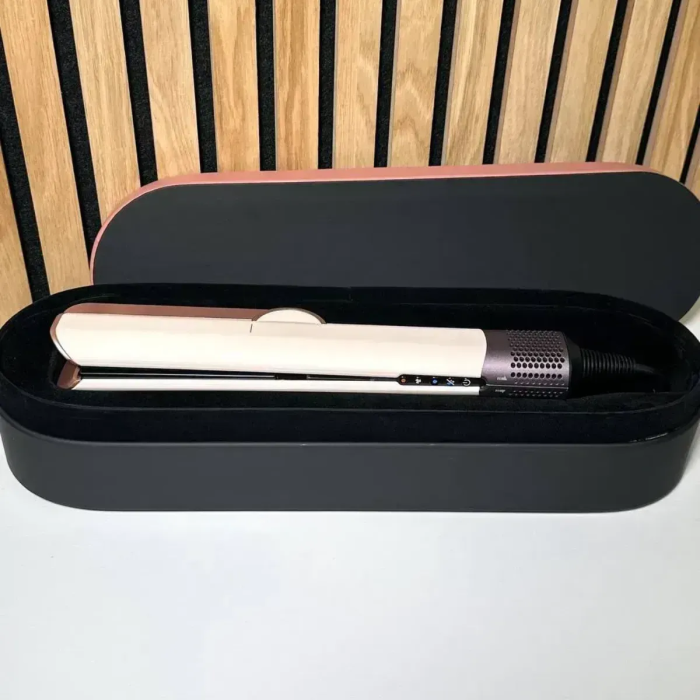 Стайлер-випрямляч для волосся з кейсом Airstrait HT-01 Ceramic Pink/Rose Gold