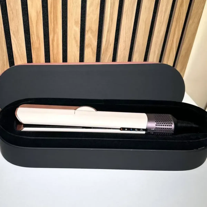 Стайлер-випрямляч для волосся з кейсом Airstrait HT-01 Ceramic Pink/Rose Gold