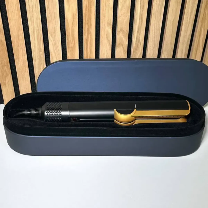 Стайлер-випрямляч для волосся з кейсом Airstrait HT-01 Onyx Black/Gold