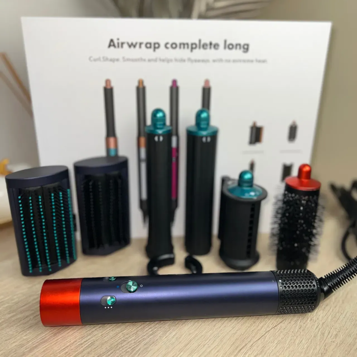 Стайлер для волосся Airwrap Complete Long 6 насадок, Blue/Orange
