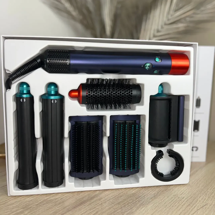 Стайлер для волосся Airwrap Complete Long 6 насадок, Blue/Orange