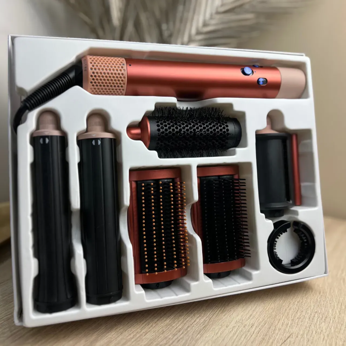 Стайлер для волосся Airwrap Complete Long 6 насадок, Bronze/Pink