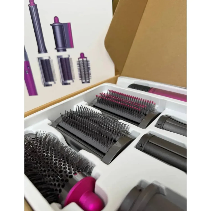 Стайлер для волосся Airwrap Complete Long 6 насадок, Fuchsia/Nickel