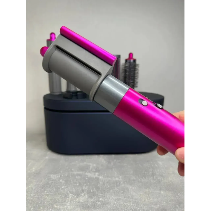 Мультистайлер, Стайлер для волосся hs05 з кейсом Airwrap Complete Long 6 насадок Fuchsia/Nickel