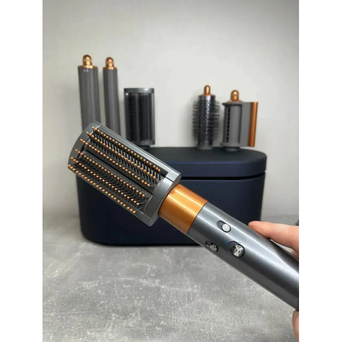 Мультистайлер, Стайлер для волосся hs05 з кейсом Airwrap Complete Long 6 насадок Nickel/Copper