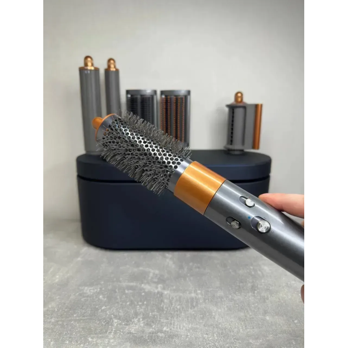 Мультистайлер, Стайлер для волосся hs05 з кейсом Airwrap Complete Long 6 насадок Nickel/Copper