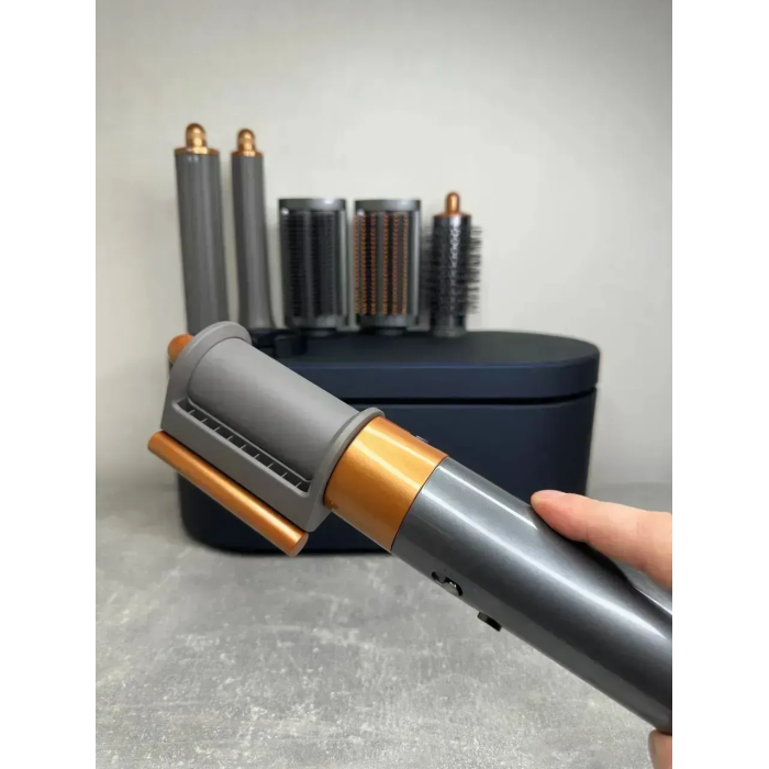 Мультистайлер, Стайлер для волосся hs05 з кейсом Airwrap Complete Long 6 насадок Nickel/Copper