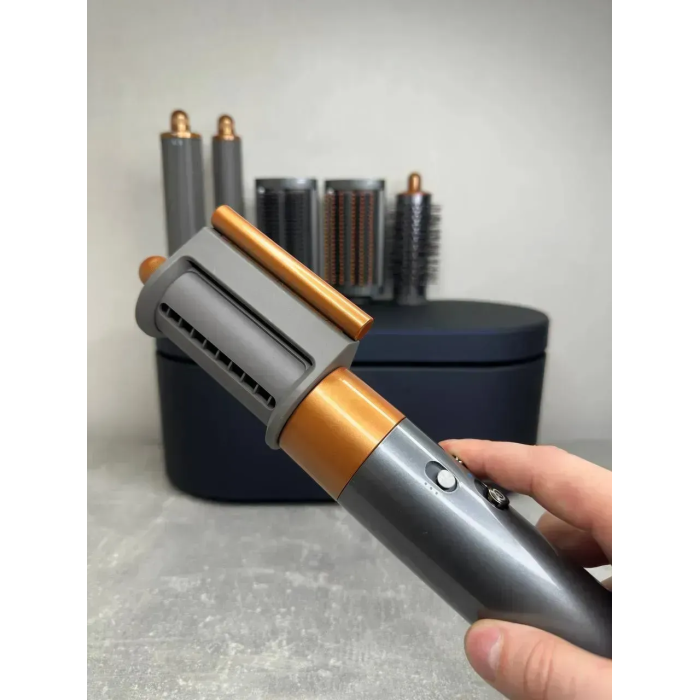 Мультистайлер, Стайлер для волосся hs05 з кейсом Airwrap Complete Long 6 насадок Nickel/Copper