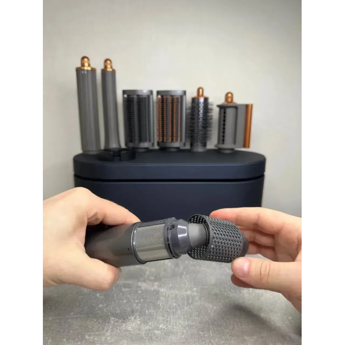 Мультистайлер, Стайлер для волосся hs05 з кейсом Airwrap Complete Long 6 насадок Nickel/Copper