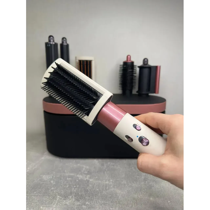Мультистайлер, Стайлер для волосся hs05 з кейсом Airwrap Complete Long 6 насадок Сeramic Pink/ Rose Gold