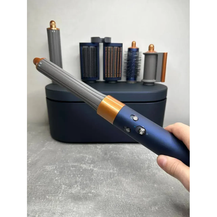 Мультистайлер, Стайлер для волосся hs05 з кейсом Airwrap Complete Long 6 насадок Prussian Blue/Copper
