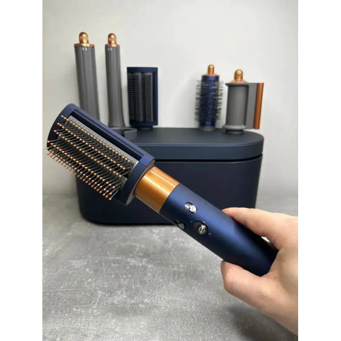 Мультистайлер, Стайлер для волосся hs05 з кейсом Airwrap Complete Long 6 насадок Prussian Blue/Copper