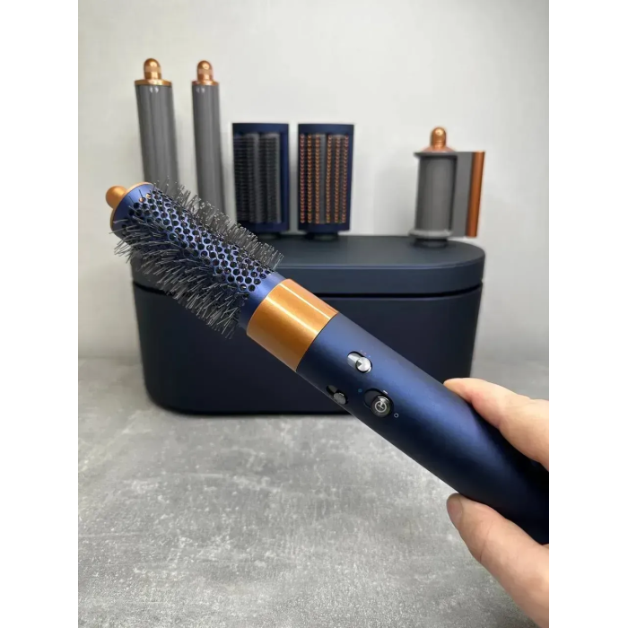 Мультистайлер, Стайлер для волосся hs05 з кейсом Airwrap Complete Long 6 насадок Prussian Blue/Copper