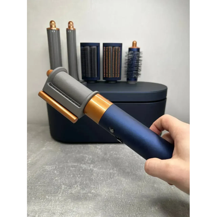 Мультистайлер, Стайлер для волосся hs05 з кейсом Airwrap Complete Long 6 насадок Prussian Blue/Copper
