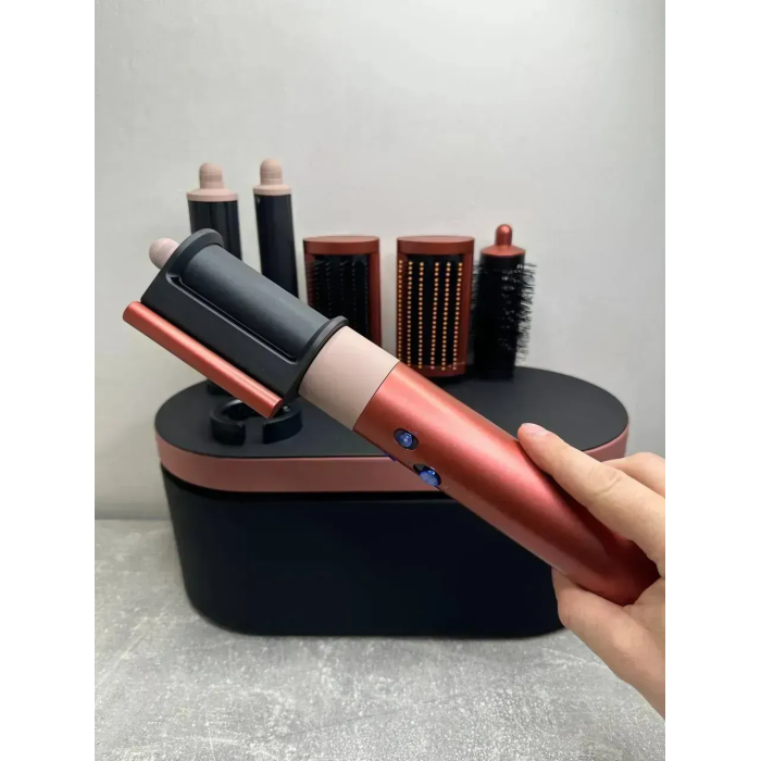 Мультистайлер, Стайлер для волосся hs05 з кейсом Airwrap Complete Long 6 насадок Strawberry Bronze/Blush Pink