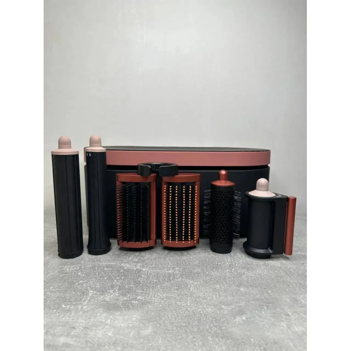 Мультистайлер, Стайлер для волосся hs05 з кейсом Airwrap Complete Long 6 насадок Strawberry Bronze/Blush Pink