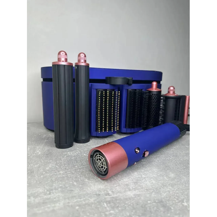 Мультистайлер, Стайлер для волосся hs05 з кейсом Airwrap Complete Long 6 насадок Vinca Blue/Rose