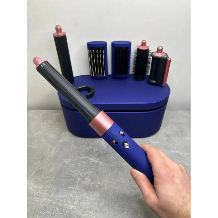 Мультистайлер, Стайлер для волосся hs05 з кейсом Airwrap Complete Long 6 насадок Vinca Blue/Rose