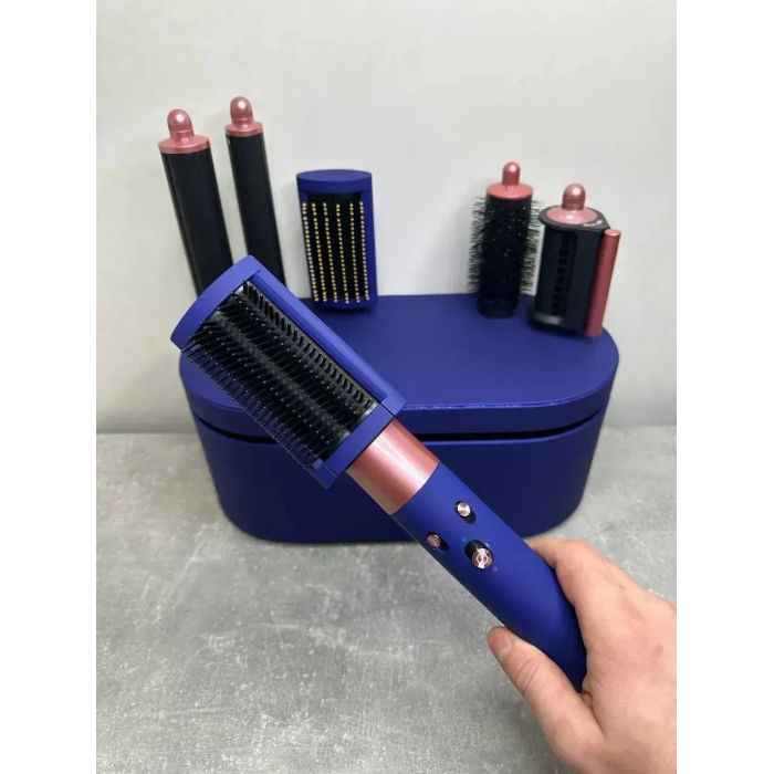 Мультистайлер, Стайлер для волосся hs05 з кейсом Airwrap Complete Long 6 насадок Vinca Blue/Rose