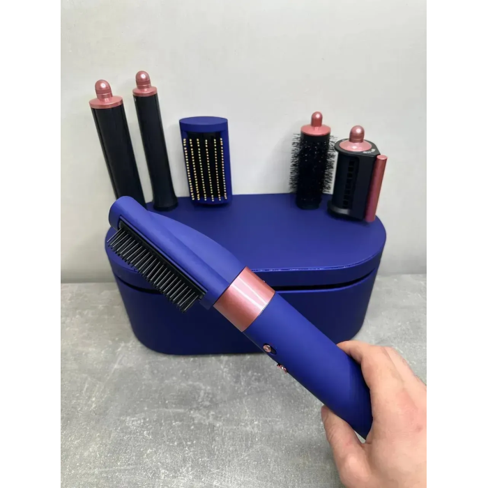 Мультистайлер, Стайлер для волосся hs05 з кейсом Airwrap Complete Long 6 насадок Vinca Blue/Rose