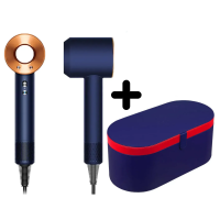 Фен з кейсом Leafless Hair Dryer для волосся Supersonic Premium Prussian Blue/Rich Copper Синій з золотим