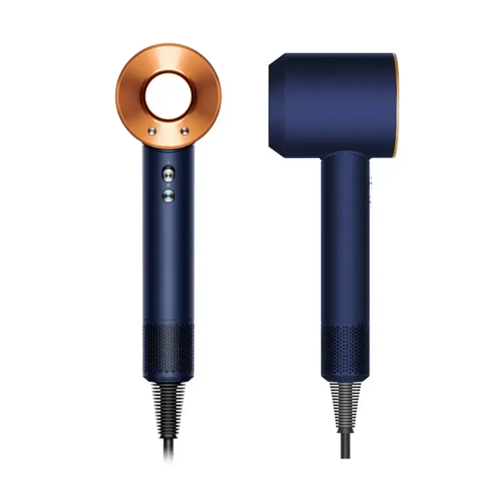 Фен з кейсом Leafless Hair Dryer для волосся Supersonic Premium Prussian Blue/Rich Copper Синій з золотим