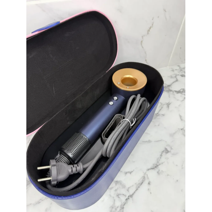 Фен з кейсом Leafless Hair Dryer для волосся Supersonic Premium Prussian Blue/Rich Copper Синій з золотим