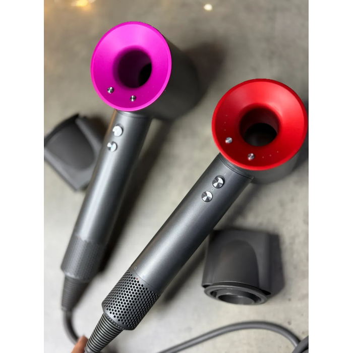 Фен Leafless Hair Dryer для волосся Supersonic Premium Nickel/Fuchsia Сіро-Рожевий