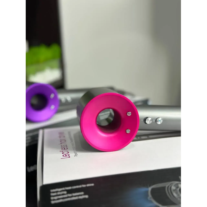 Фен Leafless Hair Dryer для волосся Supersonic Premium Nickel/Fuchsia Сіро-Рожевий