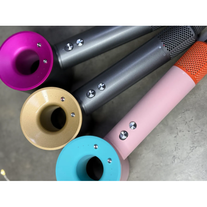 Фен Leafless Hair Dryer для волосся Supersonic Premium Nickel/Fuchsia Сіро-Рожевий