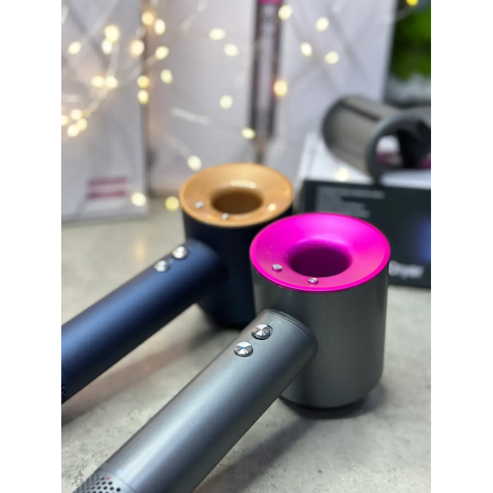 Фен Leafless Hair Dryer для волосся Supersonic Premium Nickel/Fuchsia Сіро-Рожевий