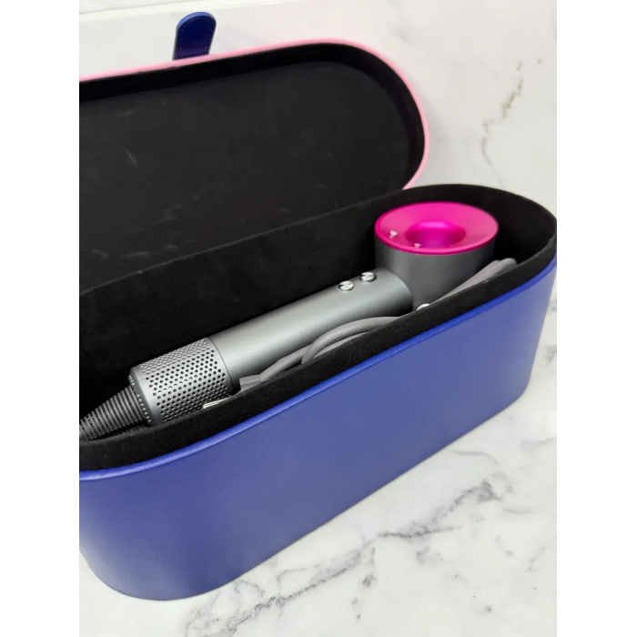 Фен з кейсом Leafless Hair Dryer для волосся Supersonic Premium Nickel/Fuchsia Сіро-рожевий