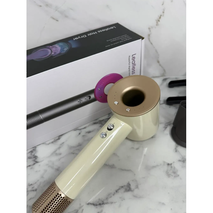Фен з кейсом Leafless Hair Dryer для волосся Supersonic Premium Gold Золотий