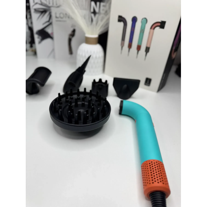 Фен для волосся HD18 Supersonic R Professional Hair Dryer Curly+Coily Ceramic Patina/Topaz