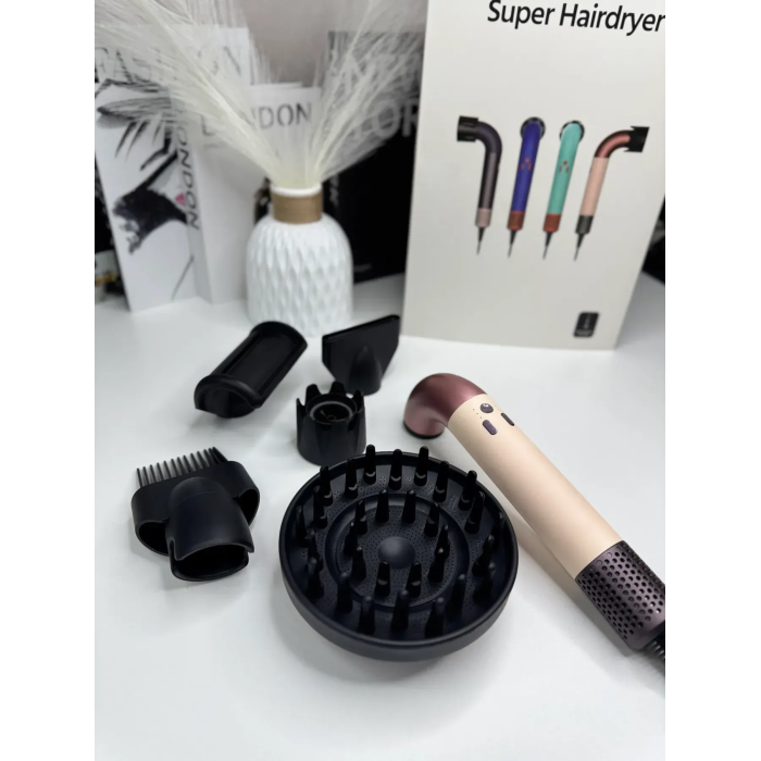 Фен для волосся HD18 Supersonic R Professional Hair Dryer Curly+Coily Ceramic Pink/Rose Gold