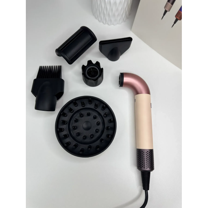 Фен для волосся HD18 Supersonic R Professional Hair Dryer Curly+Coily Ceramic Pink/Rose Gold
