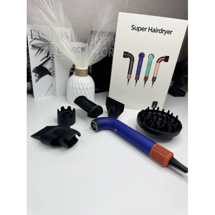 Фен для волосся HD18 Supersonic R Professional Hair Dryer Curly+Coily Vinca Blue/Rose