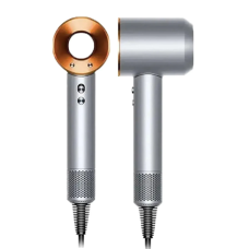 Фен Leafless Hair Dryer для волосся Supersonic Premium Nickel/Copper Сіро-Золотий