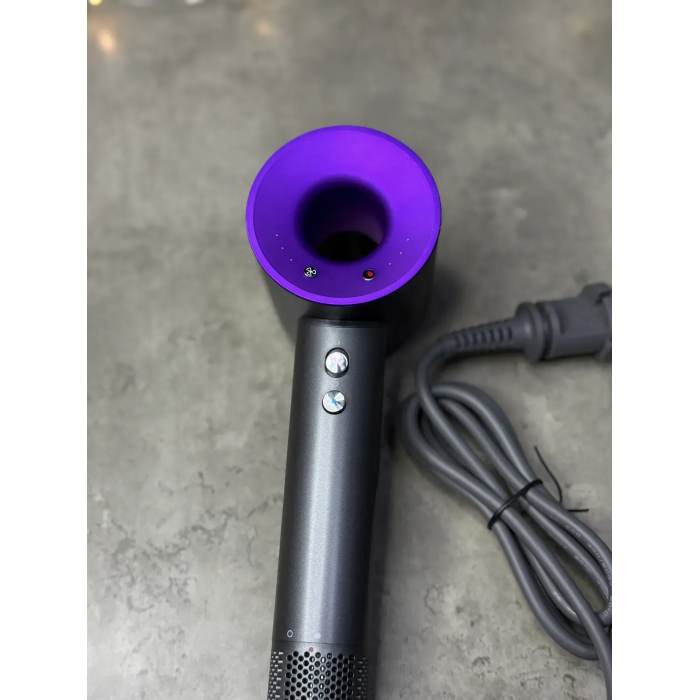 Фен Leafless Hair Dryer для волосся Supersonic Premium Nickel/Purple Сіро-Фіолетовий
