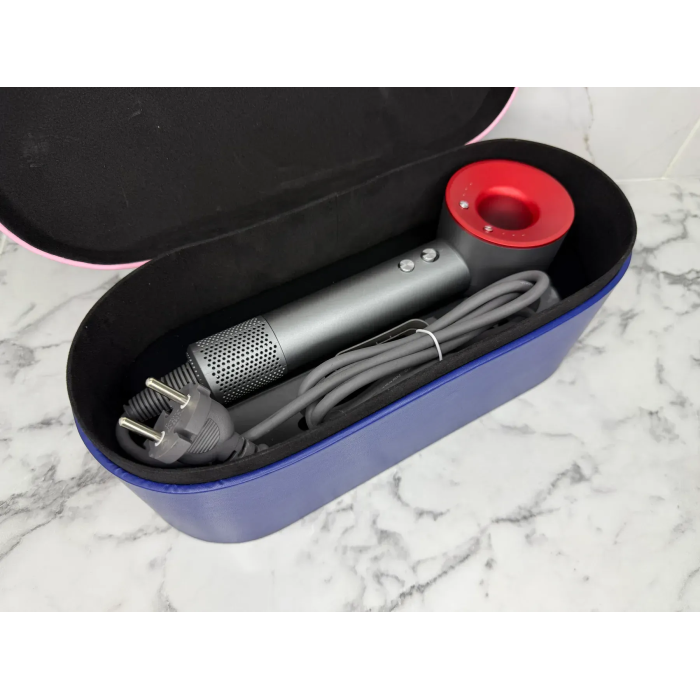 Фен з кейсом Leafless Hair Dryer для волосся Supersonic Premium Nickel/Red Сіро-червоний
