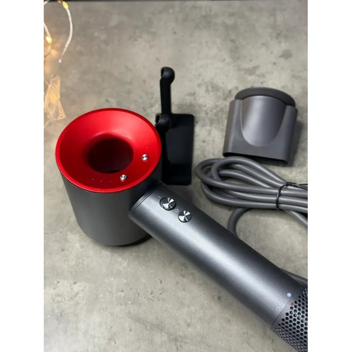 Фен Leafless Hair Dryer для волосся Supersonic Premium Nickel/Red Сіро-Червоний