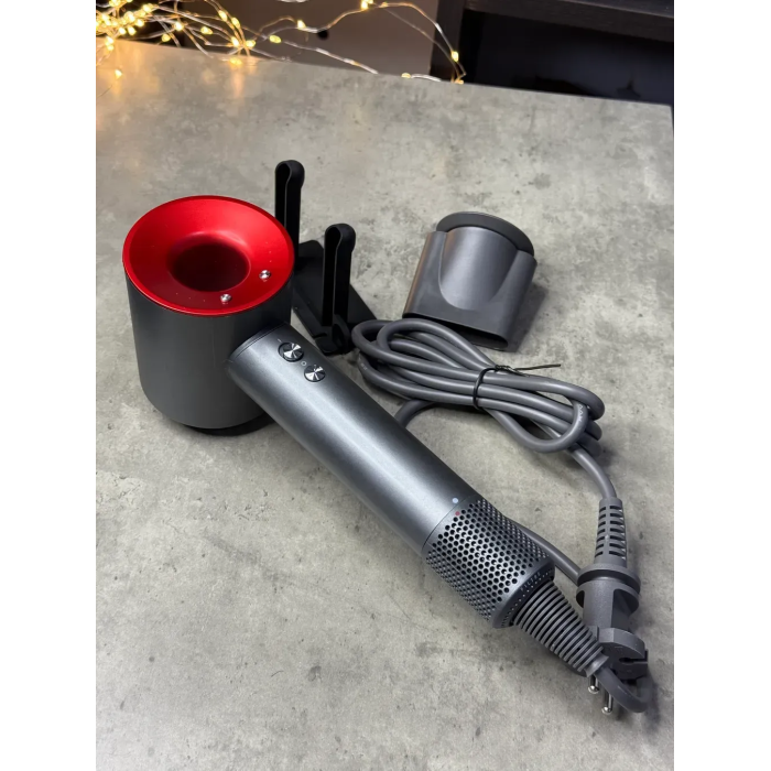 Фен Leafless Hair Dryer для волосся Supersonic Premium Nickel/Red Сіро-Червоний